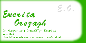 emerita orszagh business card